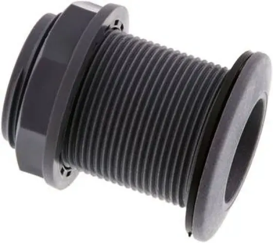 Schottverschraubung aus PP (Polypropylen), ohne Innengewinde, PN 10, alle Größen