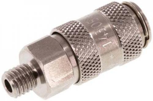 Kupplungsdosen mit Außengewinde, NW 2,7 , Edelstahl 1.4305, alle Größen