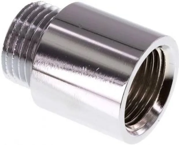 Gewindeverlängerungen aus Messing verchromt mit Innenvielkant, DIN 3523, alle Größen