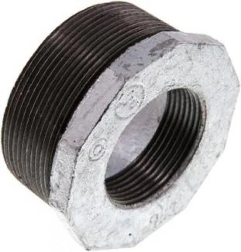 Reduziernippel Temperguss verzinkt mit konischem Außen- und zylindrischem Innengewinde, bis 25 bar, alle Größen