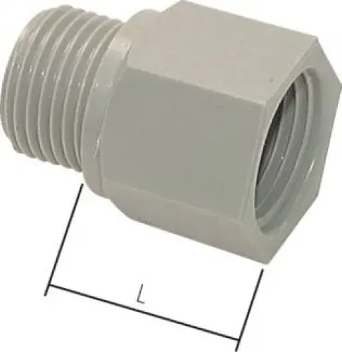 Gewindeverlängerungen aus Kunststoff PP (Polypropylen*) PN 10, alle Größen