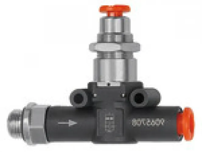 Riegler pneumatisch entsperrbares Rückschlagventil »lineonline«, Gewinde (Eingang) – Schlauch (Ausgang), alle Größen