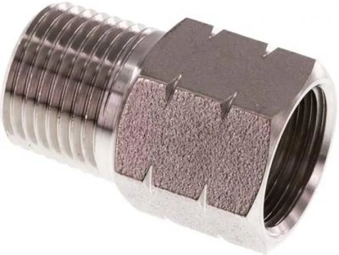 Reduziernippel Edelstahl 1.4571 mit NPT-Gewinde / G-Gewinde bis 40 bar, alle Größen