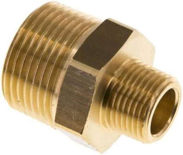 Doppelnippel aus Messing und Rotguss, konisches Gewinde, bis 16 bar, alle Größen