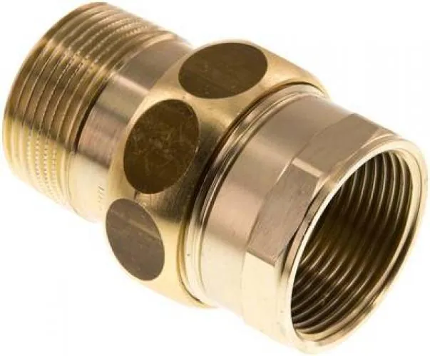 Verschraubung aus Messing, Innengewinde und Außengewinde, konisch dichtend, bis 16 bar, alle Größen