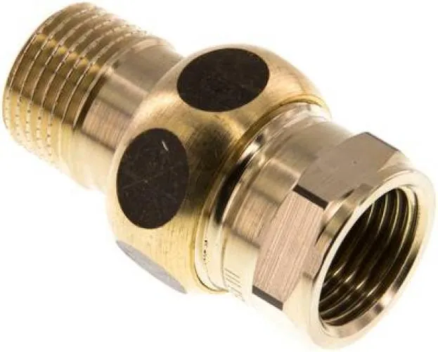 Verschraubung aus Messing, Innengewinde und Außengewinde, konisch dichtend, bis 16 bar, alle Größen