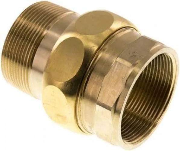 Verschraubung aus Messing, Innengewinde und Außengewinde, konisch dichtend, bis 16 bar, alle Größen