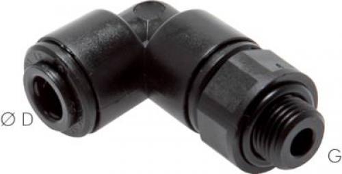 Winkelsteckverschraubungen zylindrisch für Lebensmittel IQS-FDA