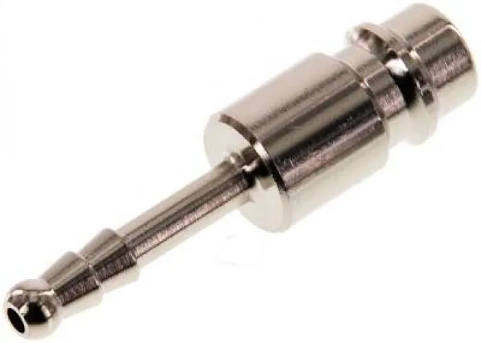 Kupplungsstecker NW 7,2 mit Schlauchtülle – Messing vernickelt (alle Größen)