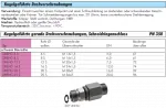 Kugelgeführte gerade Drehverschraubungen, Schneidringanschluss, PN 350, Stahl verzinkt, drehbar Verschraubung, Schneidring, alle Größen