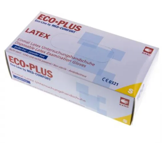Abbildung der 100er Box Latex-Einmalhandschuhe