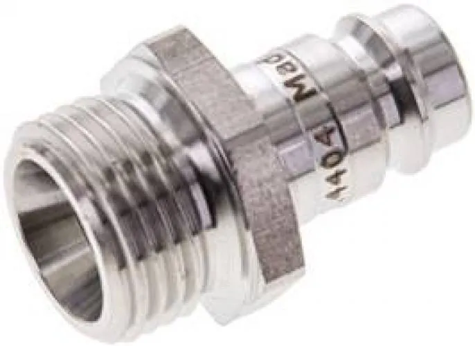 Kupplungsstecker mit Außengewinde, NW 10, Edelstahl 1.4404, alle Größen von www.pneumatikshop-online.de