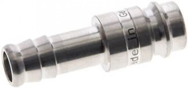 Kupplungsstecker mit Schlauchtülle, NW 10, Edelstahl 1.4404, alle Größen von www.pneumatikshop-online.de