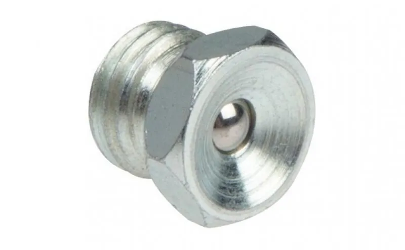 Trichterschmiernippel DIN 3405 A | Gerade, Stahl verzinkt