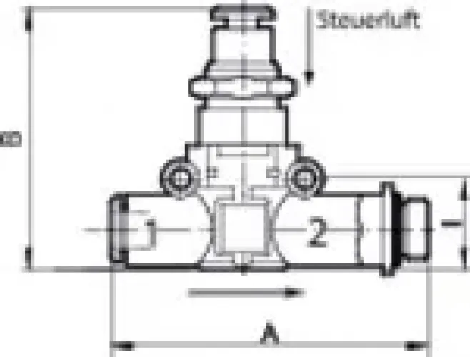 Riegler 3/2-Wegeventile pneumatisch betätigt, Schlauch (Eingang) – Gewinde (Ausgang)