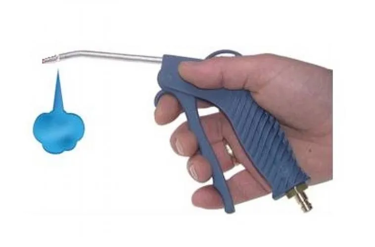 Darstellung Ausblaspistole Kunststoff dosierbar mit Verlängerungsrohr und Sicherheitsdüse alle Typen