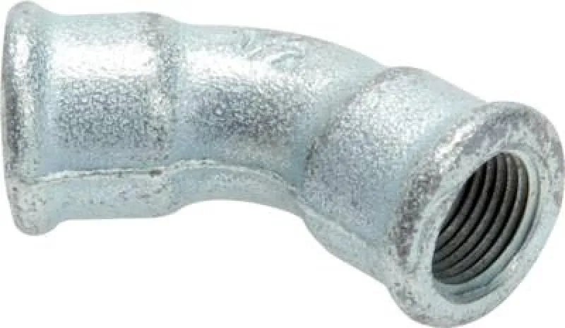 Bogen 45° Temperguss verzinkt mit Innengewinde bis 25 bar, alle Größen von www.pneumatikshop-online.de