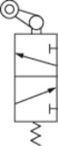 Riegler 3/2-Wegeventil mechanisch betätigt, Serie »M3«, Rollenhebel, Stössel NC