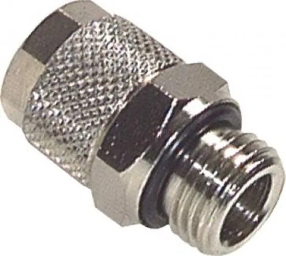 Gerade Verschraubungen mit zylindrischem Gewinde, Messing vernickelt, alle Größen von www.pneumatikshop-online.de