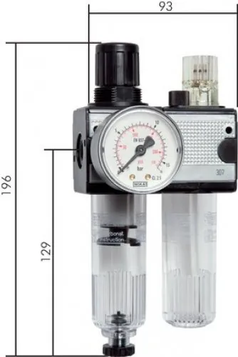 Detailansicht Aventics Wartungseinheit Multifix Baureihe 1 1200 l/min