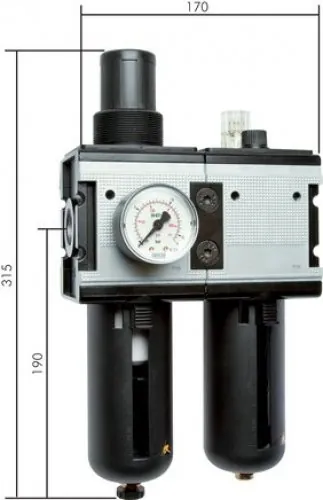 Detailansicht Aventics Wartungseinheit Multifix Baureihe 4 12000 l/min