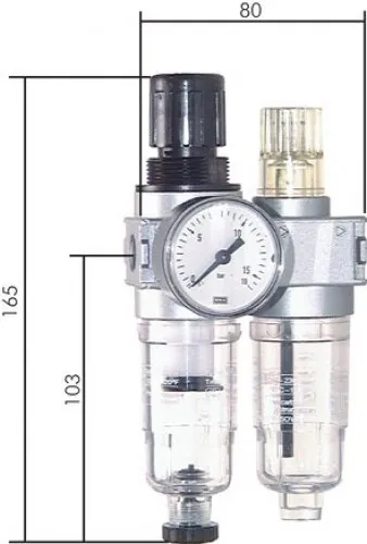 Detailansicht Aventics Wartungseinheit Multifix Baureihe 0 700 l/min