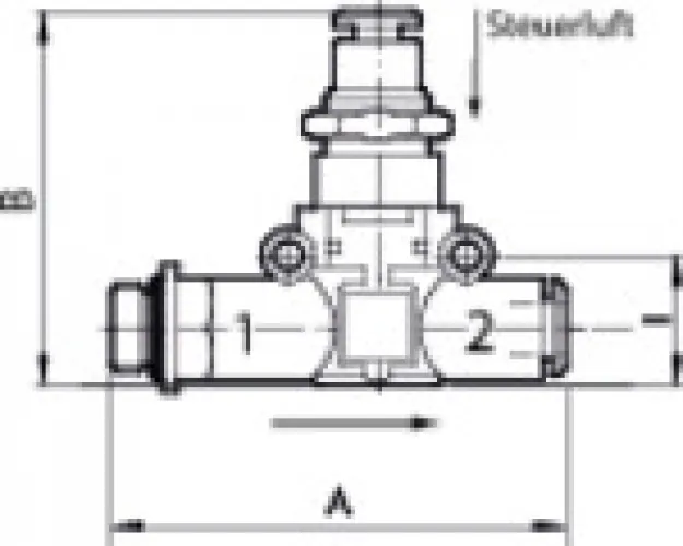 Riegler 3/2-Wegeventile pneumatisch betätigt, Gewinde (Eingang) – Schlauch (Ausgang)