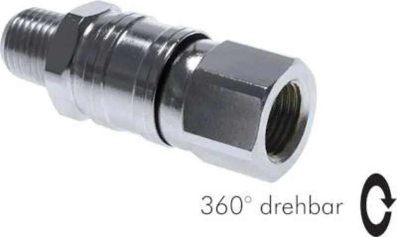 Gerades Drehgelenk Stahl vernickelt für Druckluftwerkzeuge