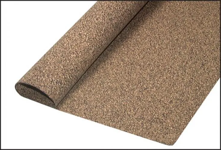 Detailaufnahme der Oberflächenstruktur des Kork-Gummi-Verbundmaterials