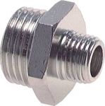 Doppelnippel Messing vernickelt mit zylindrischem Gewinde bis 16 bar, alle Größen von www.pneumatikshop-online.de