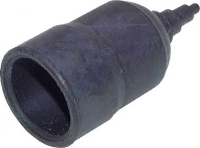 Eine schwarze Kunststoff-Schutzkappe