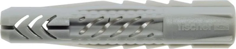 Originaler grauer fischer® UX-Dübel aus Nylon in der Profilansicht