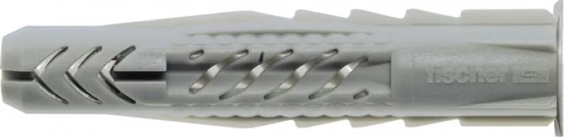 Originaler grauer fischer® UX-Dübel aus Nylon in der Profilansicht 2