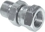 Einstellbare Einschraubverschraubung mit Zollgewinde (60° Universaldichtkegel), bis 400 bar, Stahl verzinkt, Verschraubung, einstellbar, alle Größen