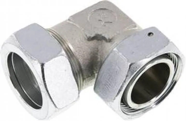 Einstellbare Winkel-Schneidringanschlussverschraubungen mit Dichtkegel O-Ring Stahl verzinkt ISO 8434-1 alle Größen