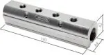 Verteilerleiste aus Edelstahl, einseitig (Heavy Duty), PN 15, Druckluftverteiler, Verteiler, Leiste