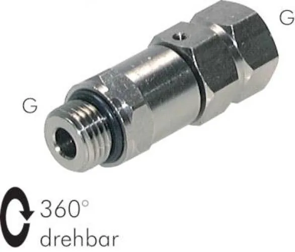 Schnell-Drehverschraubung Messing vernickelt für Hochgeschwindigkeitsanwendungen