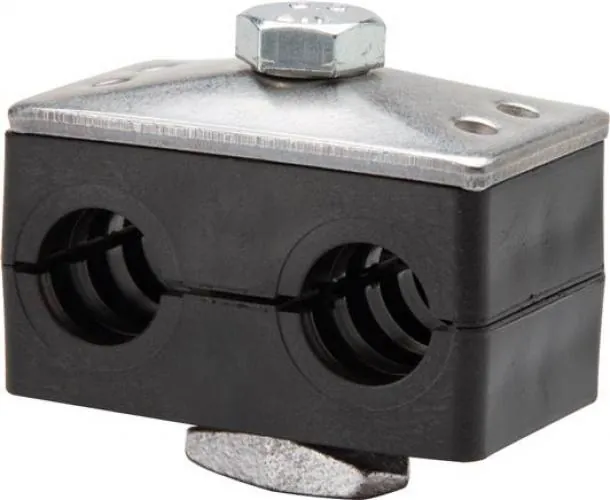 Robuste Hydac Doppelrohrschelle DIN 3015 T3 für Industrie und Maschinenbau