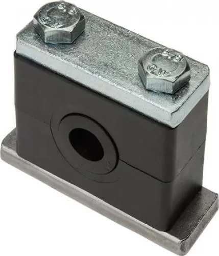 Hydac Rohrschelle Edelstahl schwere Baureihe DIN 3015 T2 mit Elastomereinsatz für Hydraulik- und Pneumatikleitungen