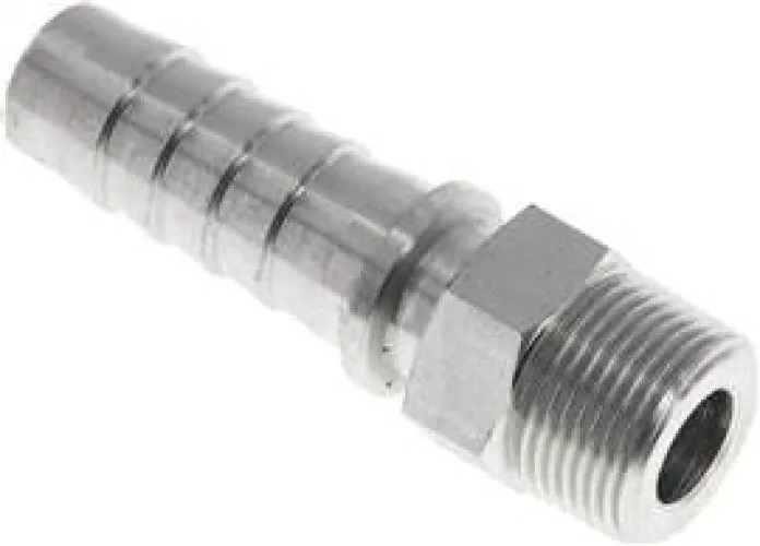 Schwere Gewindetülle aus Stahl verzinkt mit konischem Gewinde nach DIN EN 14423