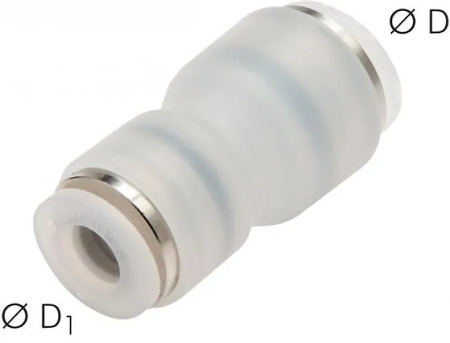 Steckverbindungen (auch reduzierend), PVDF, alle Größen von www.pneumatikshop-online.de