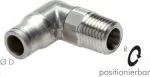 L-Steckverschraubungen, NPT Gewinde (positionierbar), Edelstahl, Winkel-Steckanschluss, IQS, alle Größen Steckverbindung, Steckverbinder, Verbinder, Leitungsverbinder