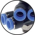 Mehrfachverteiler*(4-fach), IQS, Standard, alle Größen Steckverbindung, Steckverbinder, Verbinder, Leitungsverbinder