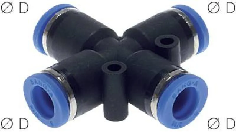 Kreuzsteckverbindungen, IQS, Standard, alle Größen von www.pneumatikshop-online.de