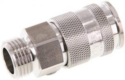 Kupplungsdosen mit Außengewinde, NW 10, Edelstahl 1.4404, alle Größen