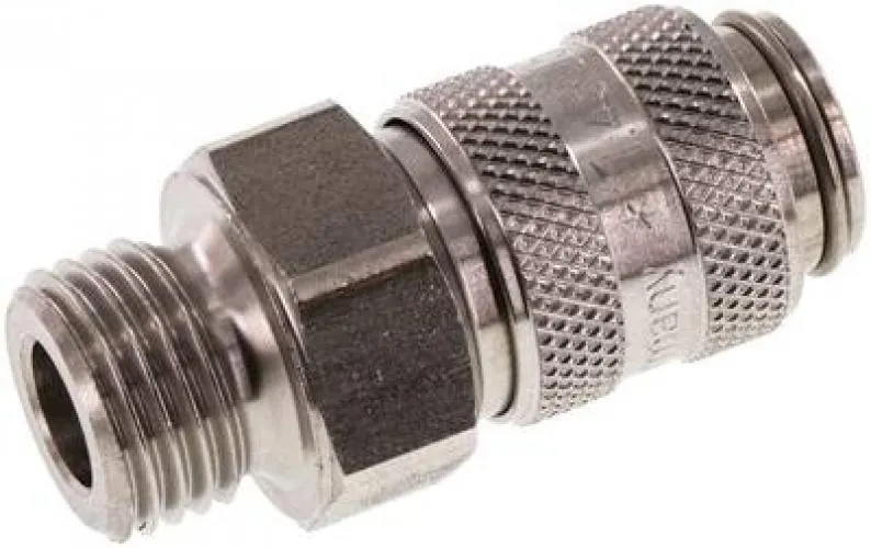 Kupplungsdosen mit Außengewinde, NW 5, Edelstahl 1.4305, alle Größen von www.pneumatikshop-online.de