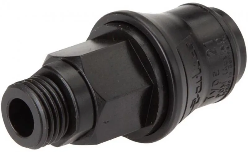 Original Parker® Kupplungsdose aus schwarzem POM mit Außengewinde NW 5