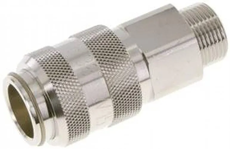 Parker® Kupplungsdosen mit Außengewinde, NW 15, Messing vernickelt, verschiedene Größen