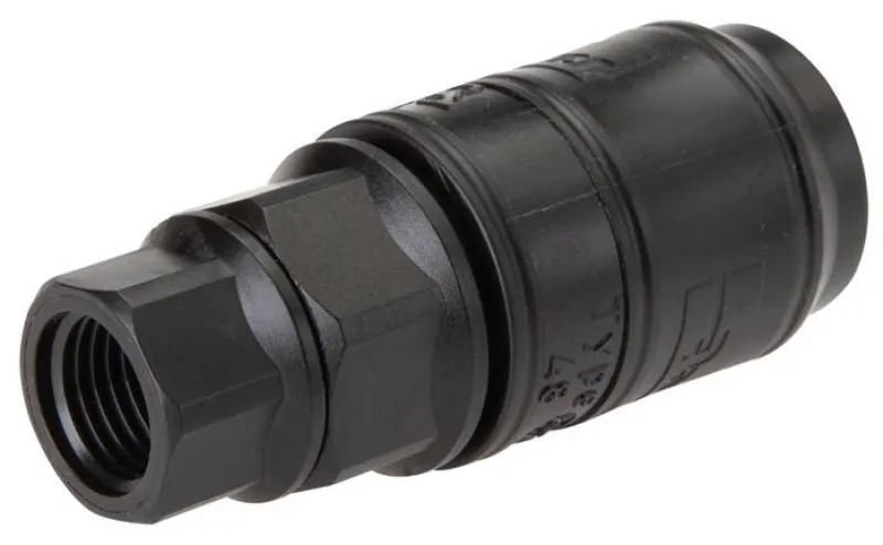 Original Parker® Kupplungsdose aus schwarzem POM mit Innengewinde NW 7,2
