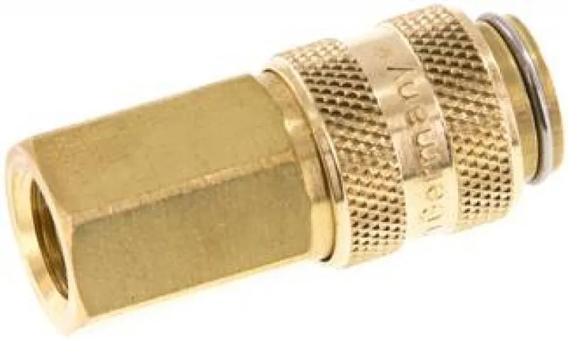 Kupplungsdosen mit Innengewinde, NW 5, Messing, verschiedene Größen